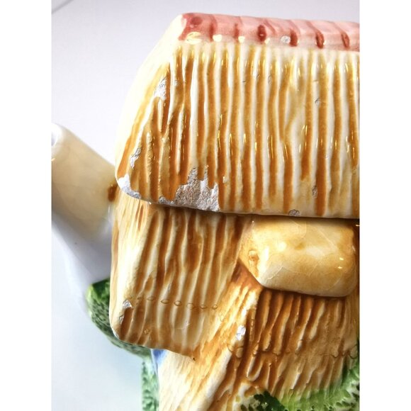 Vintage Cottage Tea Pot Ceramic - Picture 8 of 10